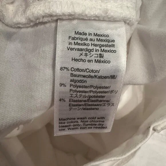 J CREW WOMENS JEANS SIZE 31 8" TOOTHPICK WHITE NEW - Picture 10 of 11